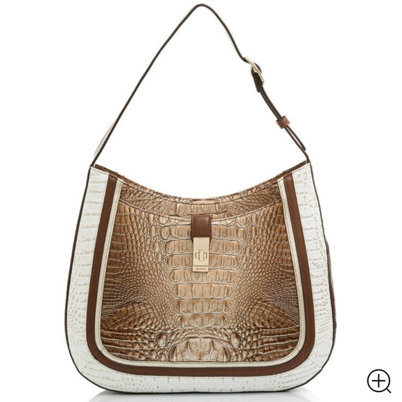 🔹️ BRAHMIN 🔹️Johanna Cappuccino Shoreham hobo shoulder bag **SOLD OUT** ✨️🤎 - Picture 1 of 11